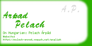 arpad pelach business card